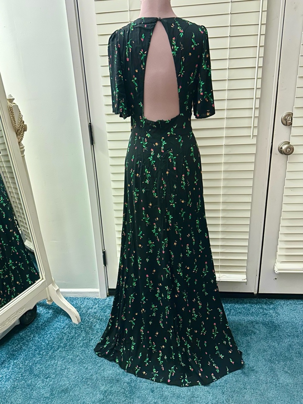 AFRM Black Floral Tie-Front Maxi Dress - Picture 4 of 4